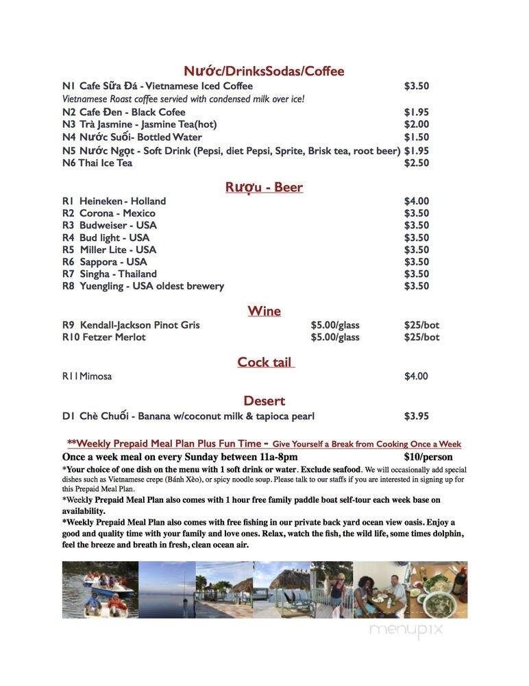 Island Pho and Grill - Matlacha, FL menu_pic