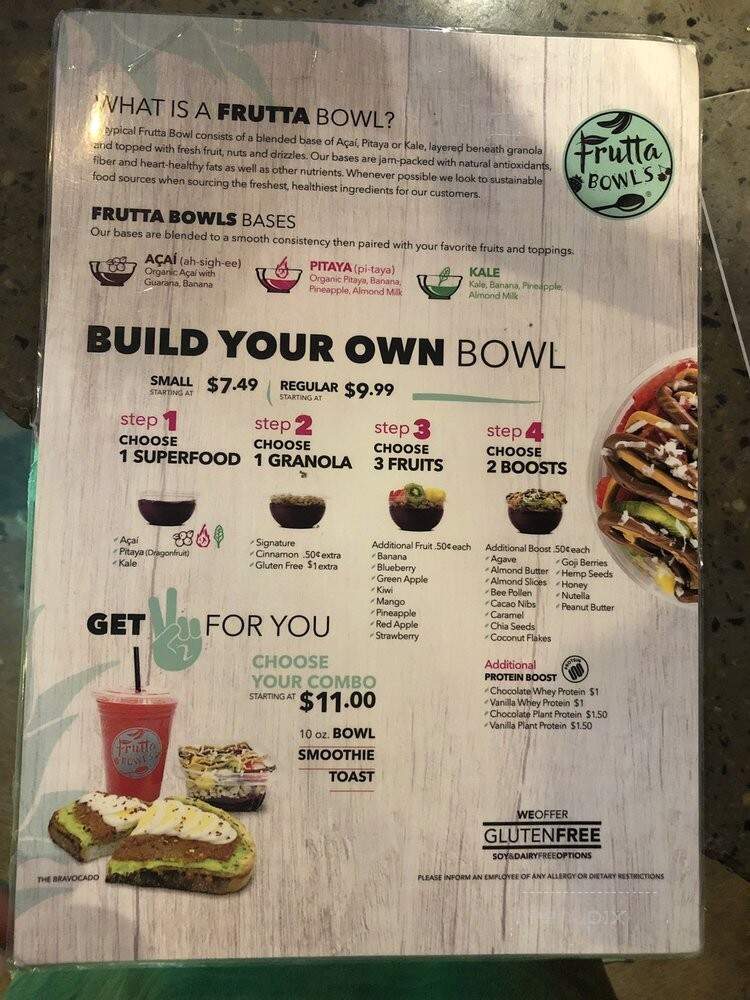 FruttaBowls - Livingston, NJ menu_pic