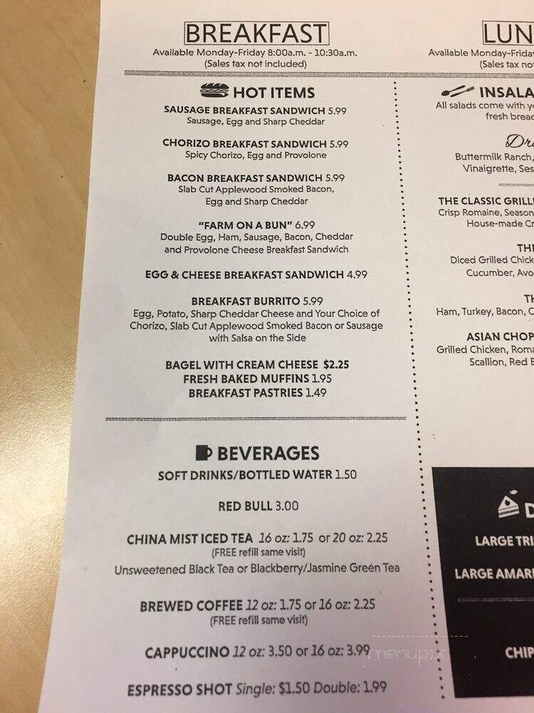 Cafe Pranzo - Scottsdale, AZ menu_pic
