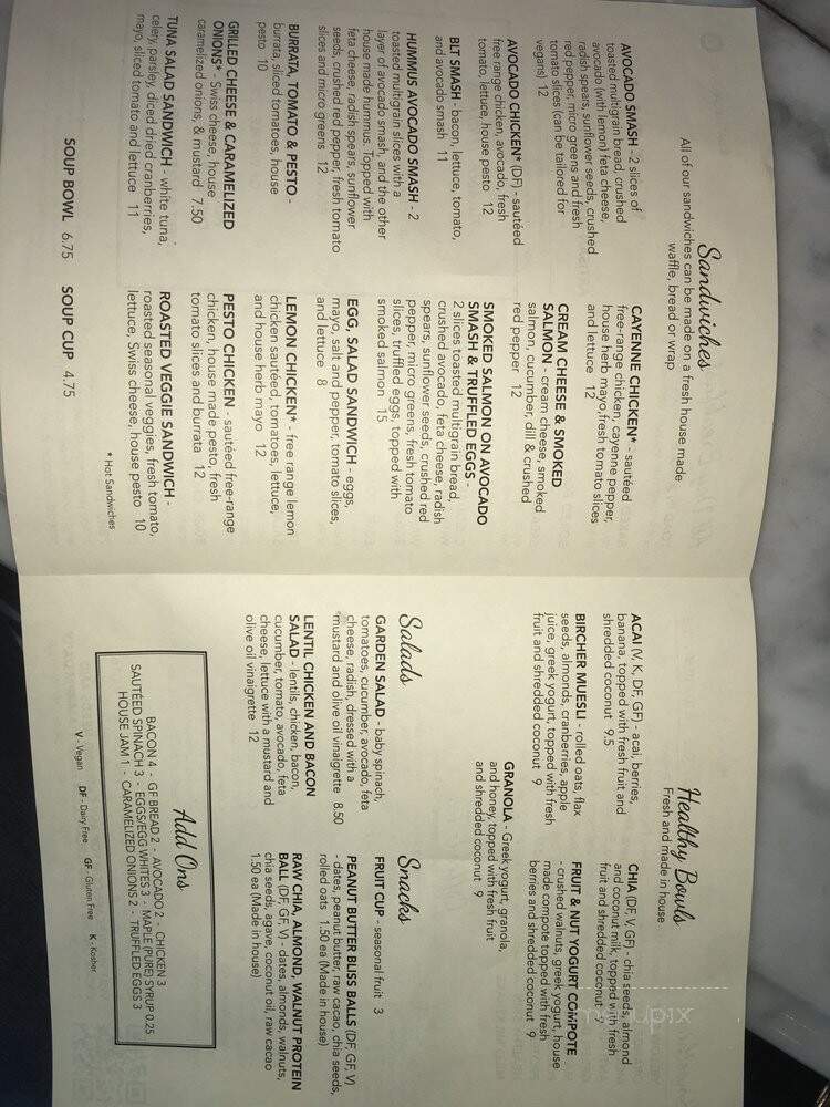 Wattle Cafe - New York, NY menu_pic