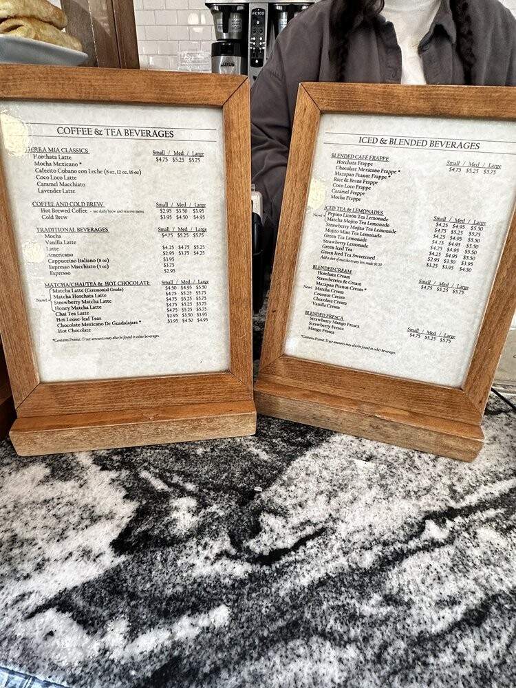 Tierra Mia Coffee - Montebello, CA menu_pic