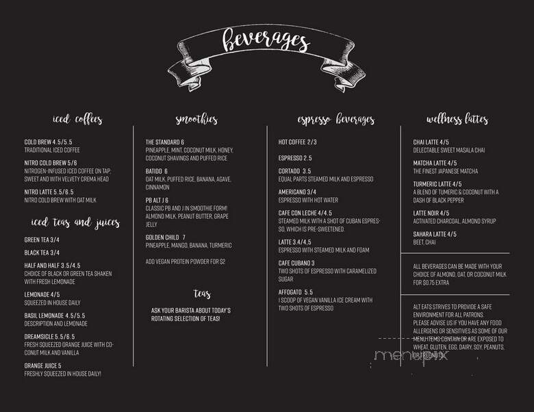 Alt Eats Cafe - Ho-Ho-Kus, NJ menu_pic