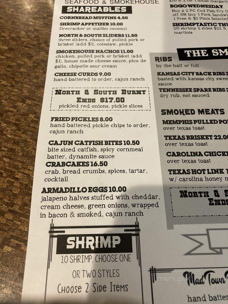North and South Seafood & Smokehouse - DeForest, WI menu_pic