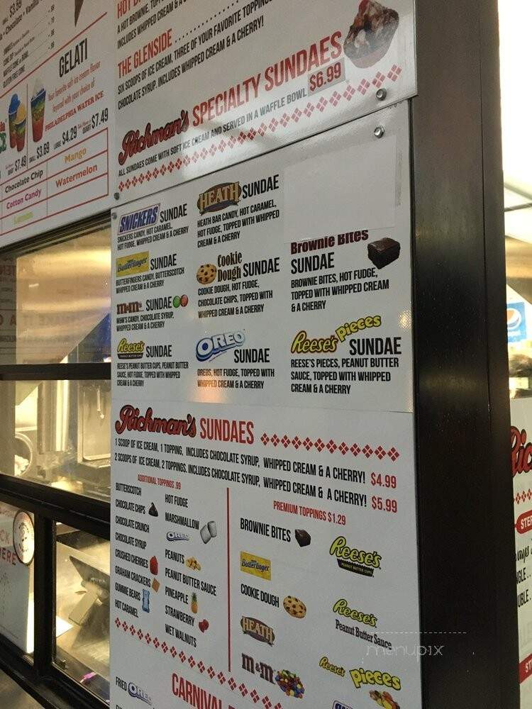 Richman's Ice Cream & Burger - Glenside, PA menu_pic