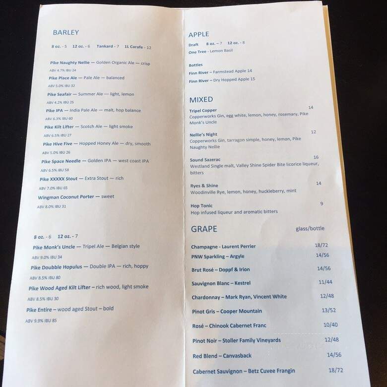 Tankard & Tun - Seattle, WA menu_pic
