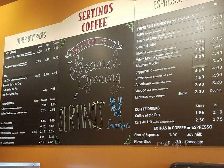 Sertinos Coffee - Bastrop, TX menu_pic