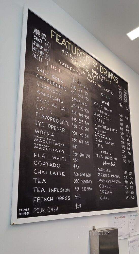 Lost Bean Organic Coffee & Tea - Costa Mesa, CA menu_pic