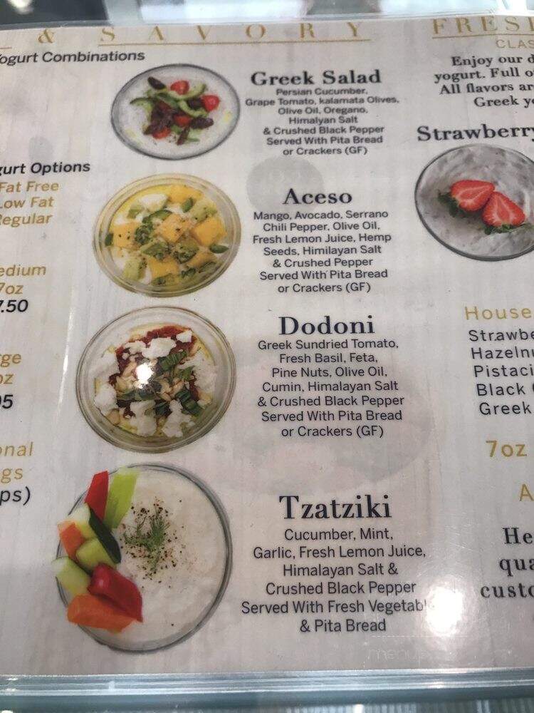 Go Greek Yogurt - Santa Monica, CA menu_pic