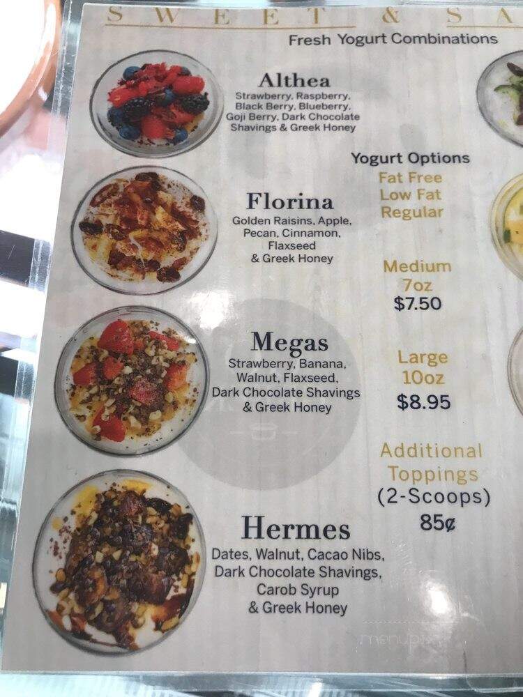 Go Greek Yogurt - Santa Monica, CA menu_pic