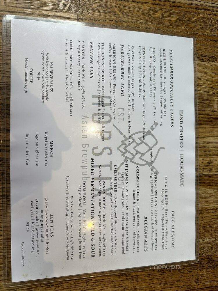 Hopstix - Chamblee, GA menu_pic