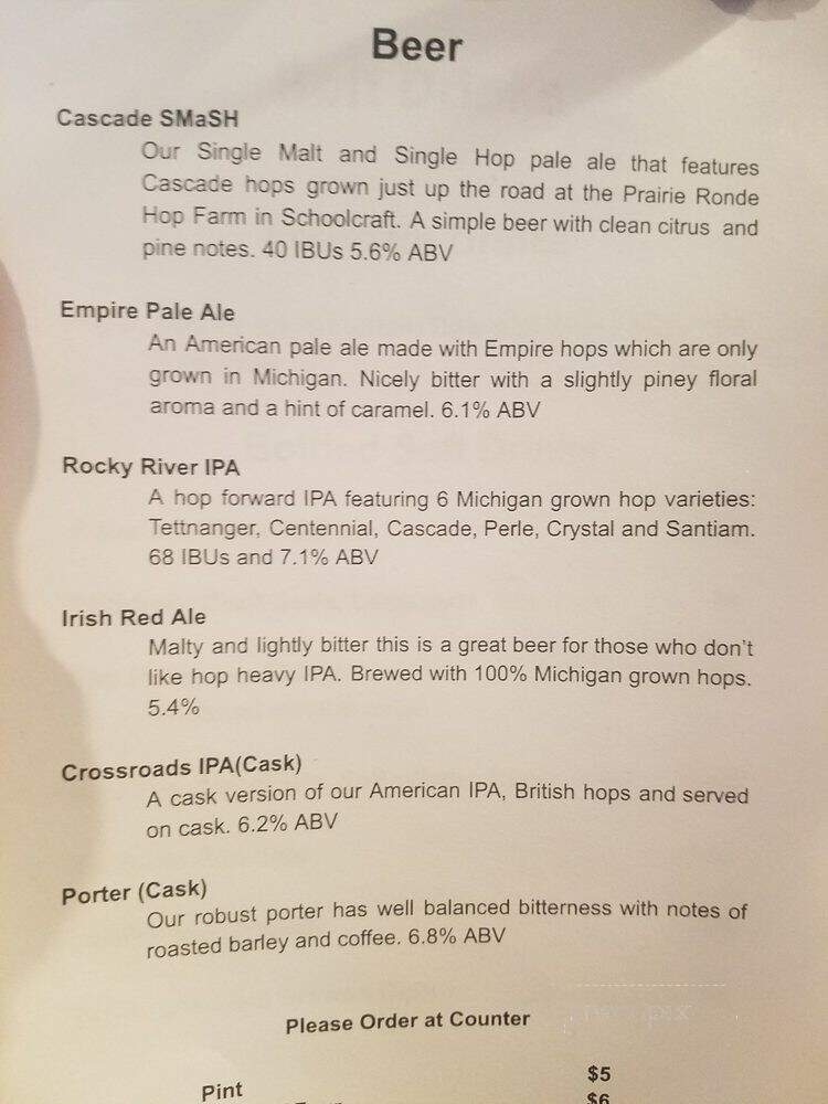 Kelsey Block Brewing - Three Rivers, MI menu_pic