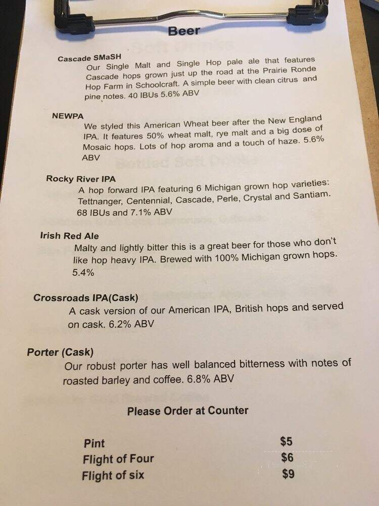 Kelsey Block Brewing - Three Rivers, MI menu_pic
