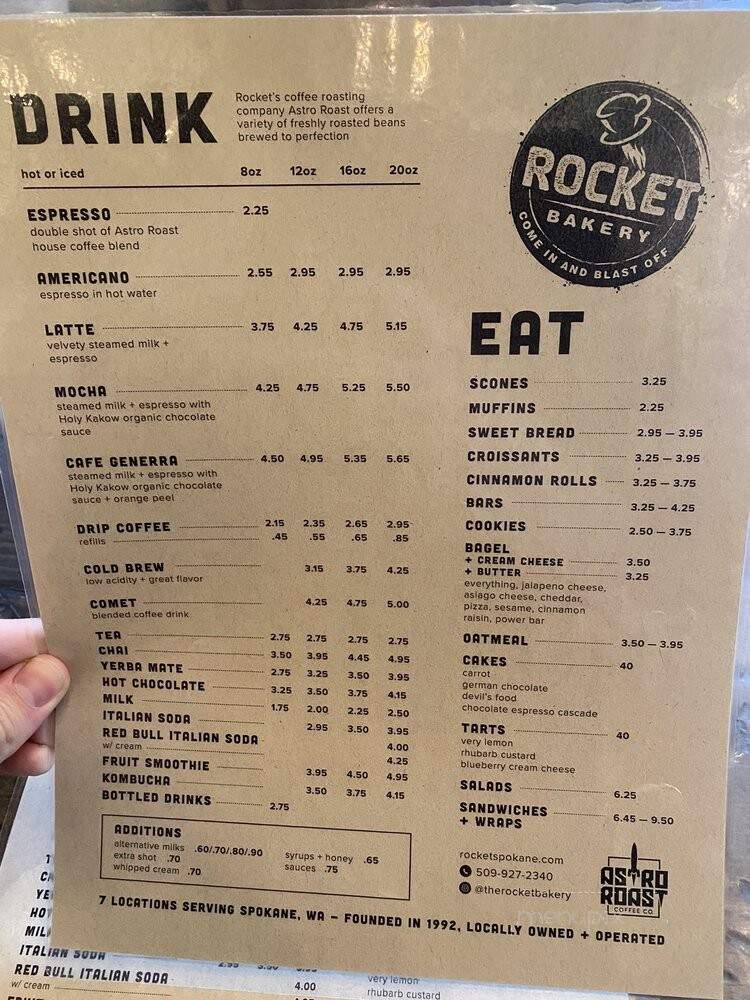 Rocket Bakery - Spokane, WA menu_pic