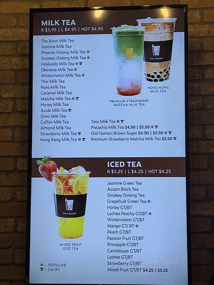 Brew Tea Bar - Las Vegas, NV menu_pic