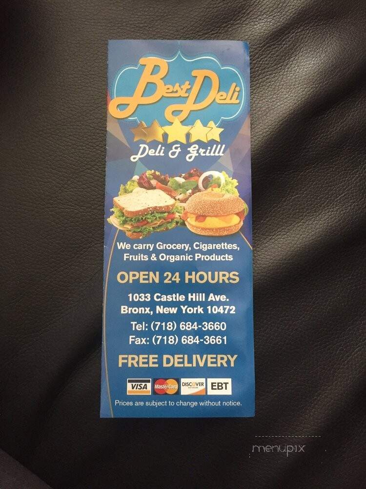 Best Deli & Grill - Bronx, NY menu_pic