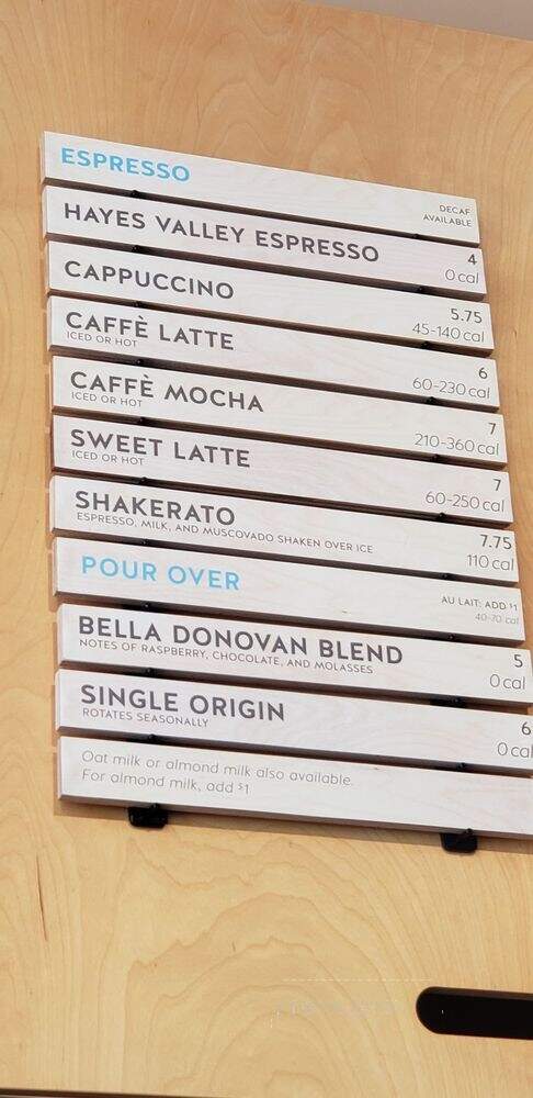 Blue Bottle Coffee - Oakland, CA menu_pic