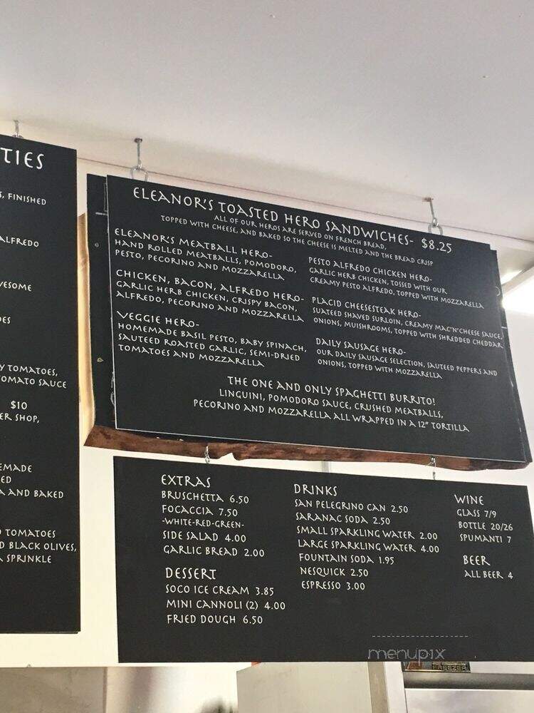 Eleanor's Pasta Kitchen - Lake Placid, NY menu_pic