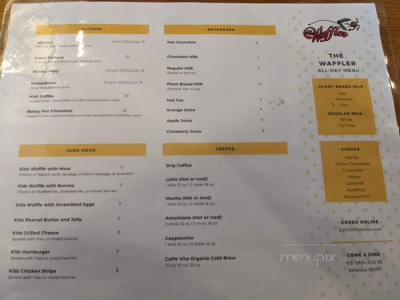 The Waffler - Bellevue, WA menu_pic