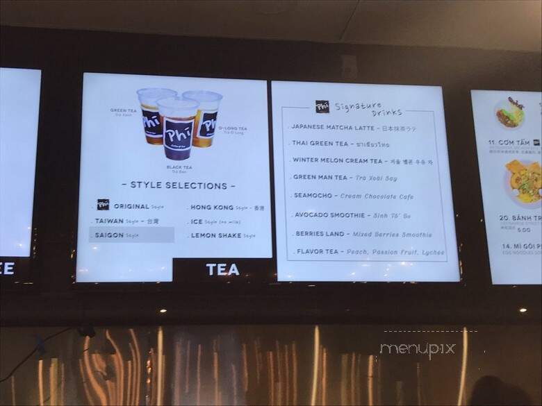 Phi Coffee & Tea - Garland, TX menu_pic