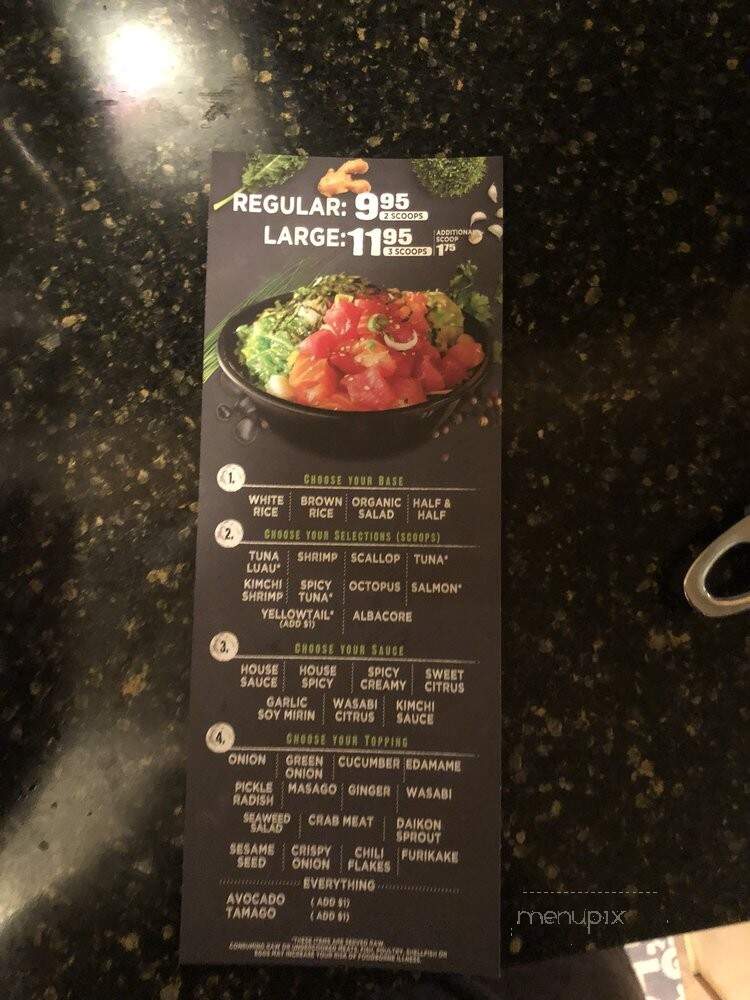 Ahipoki Bowl - San Diego, CA menu_pic