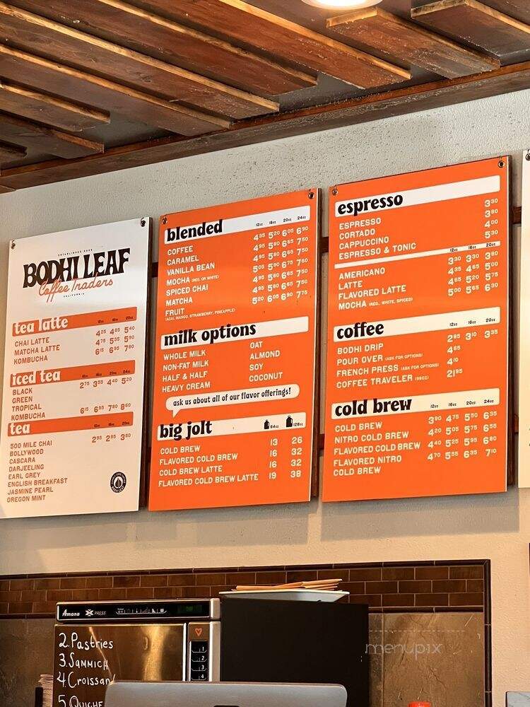 Bodhi Leaf Coffee Traders - Placentia, CA menu_pic