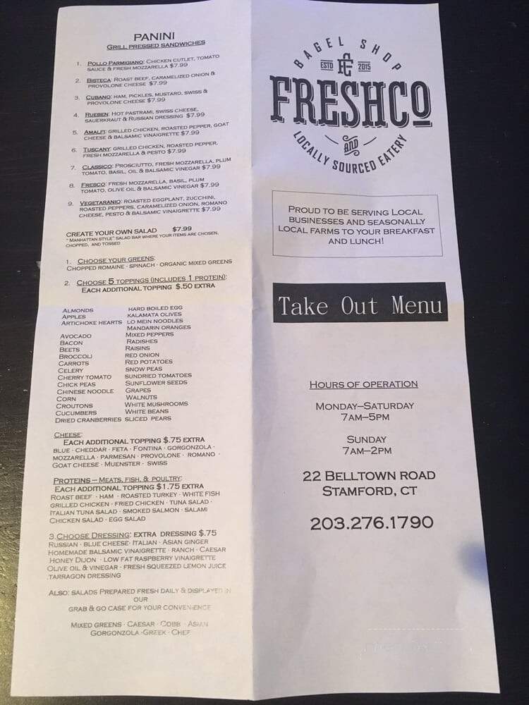 FreshCo Bagel Shop & Local Sourced Eatery - Stamford, CT