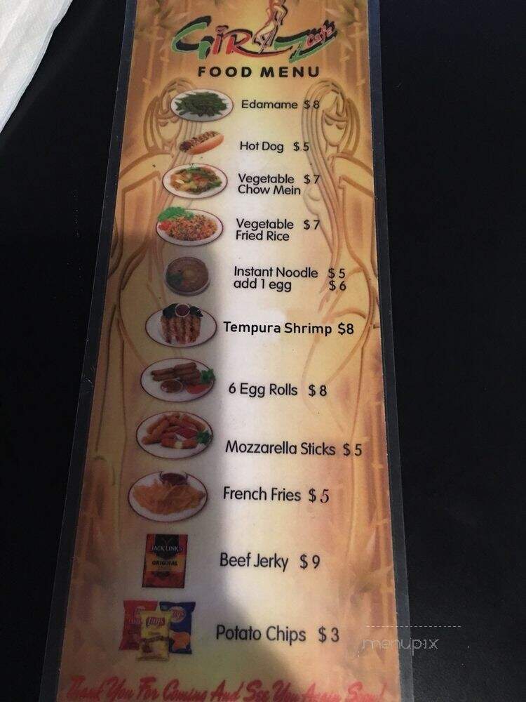 Girlz Cafe - Garden Grove, CA menu_pic