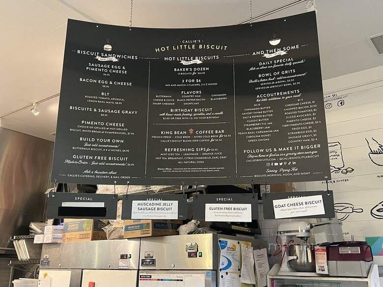 Callie's Hot Little Biscuit - Charleston, SC menu_pic