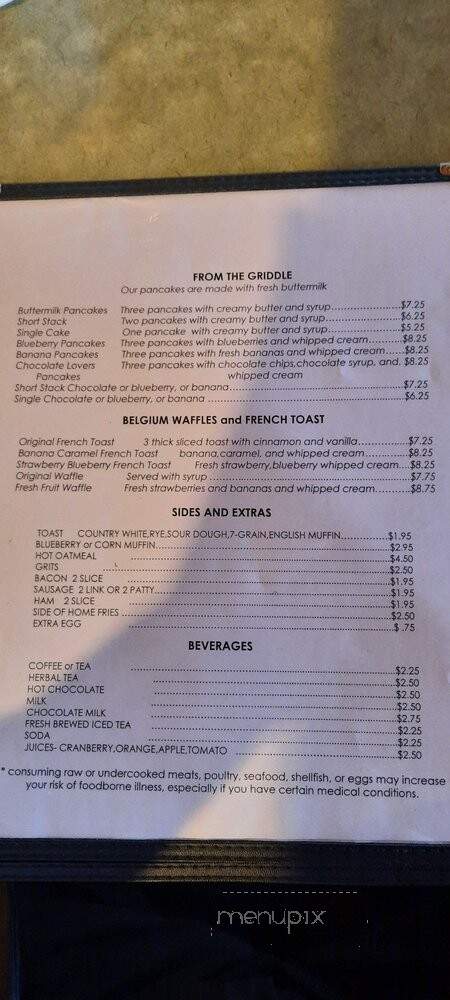 Raves - Surfside Beach, SC menu_pic