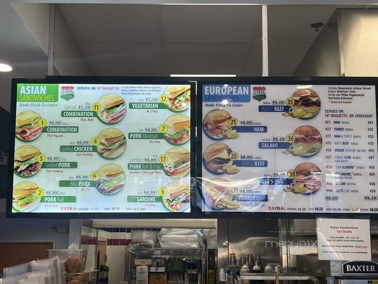 Lee's Sandwiches - Orange, CA menu_pic
