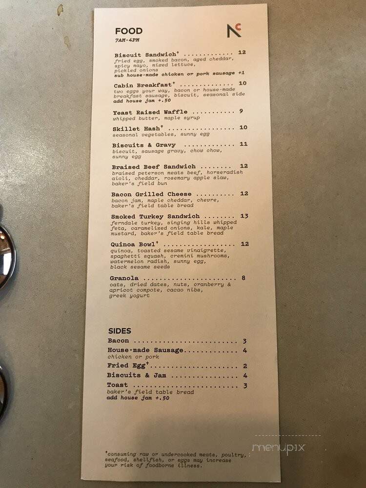 Northern Coffeeworks - Minneapolis, MN menu_pic