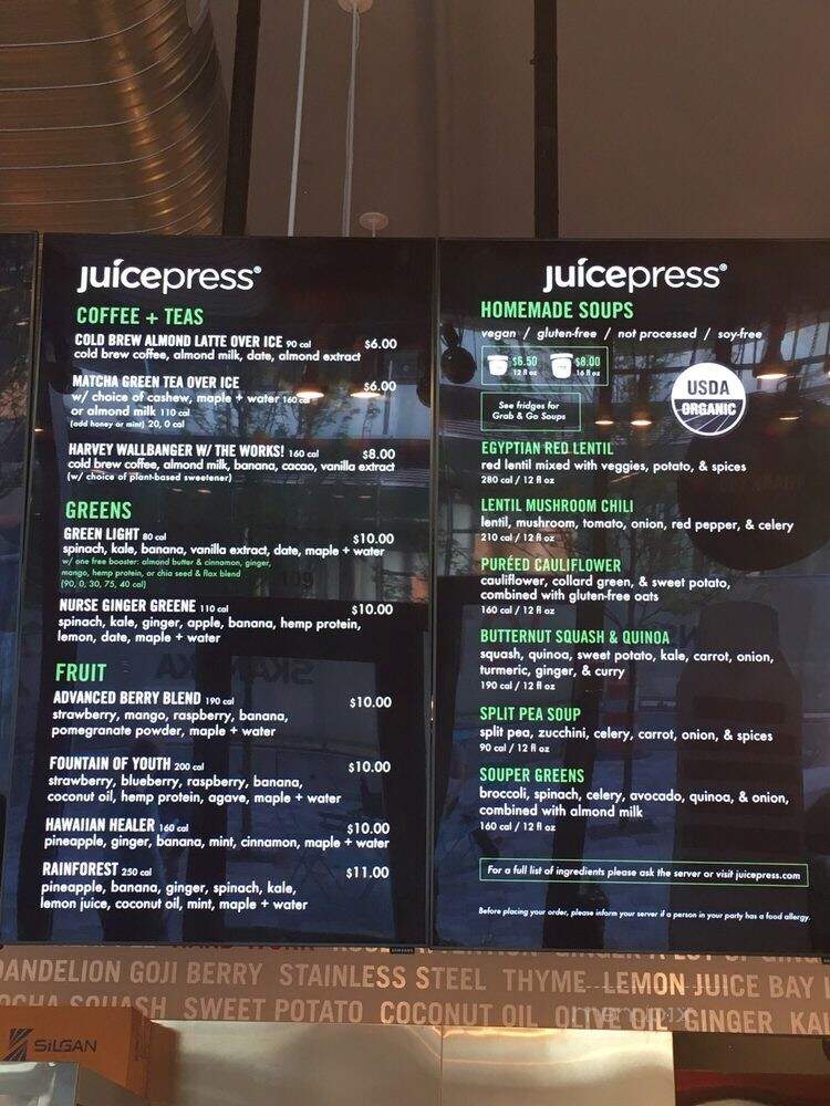 The Juice Press - Boston, MA menu_pic