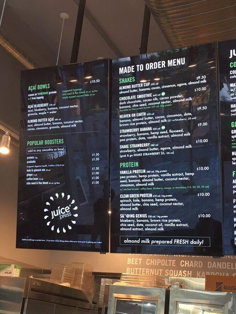 The Juice Press - Boston, MA menu_pic