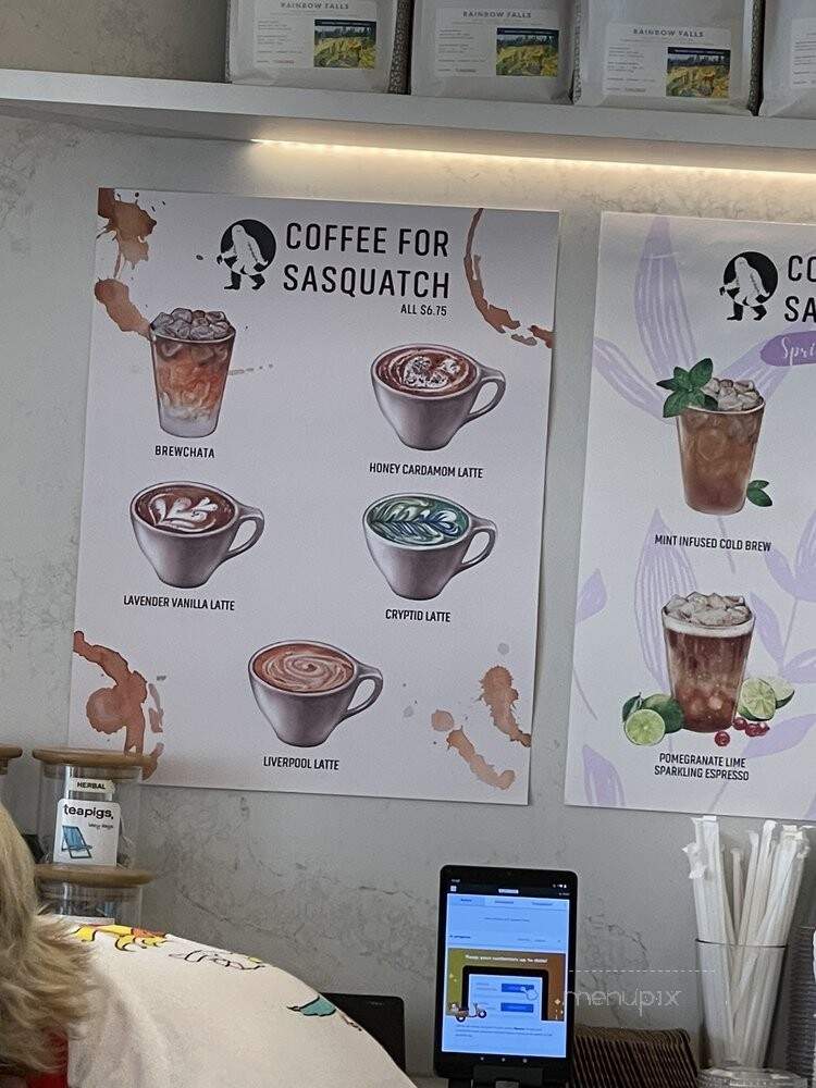 Coffee For Sasquatch - Los Angeles, CA menu_pic