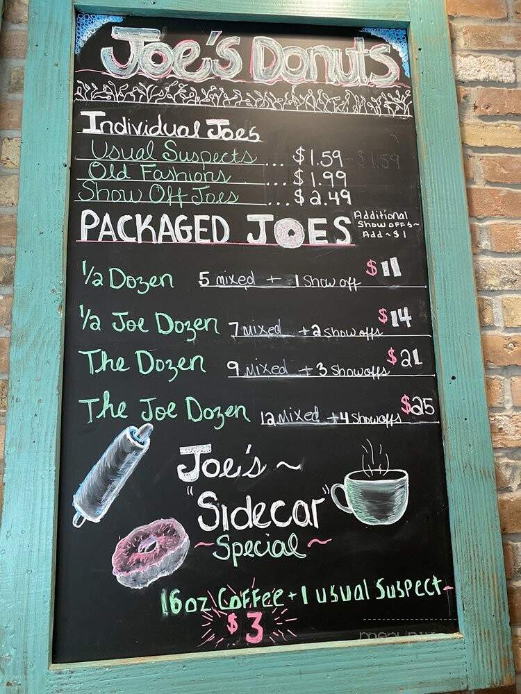 Joe Donut - Glenview, IL menu_pic