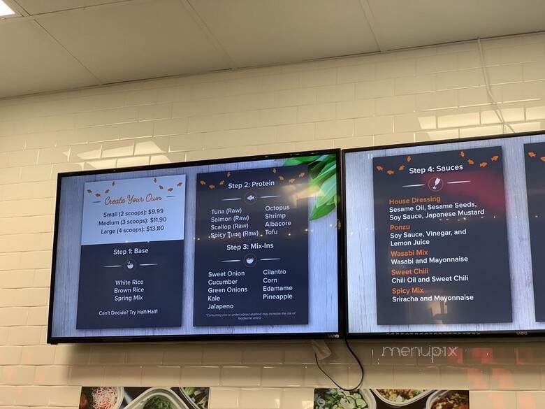 Poke Bar - San Jose, CA menu_pic