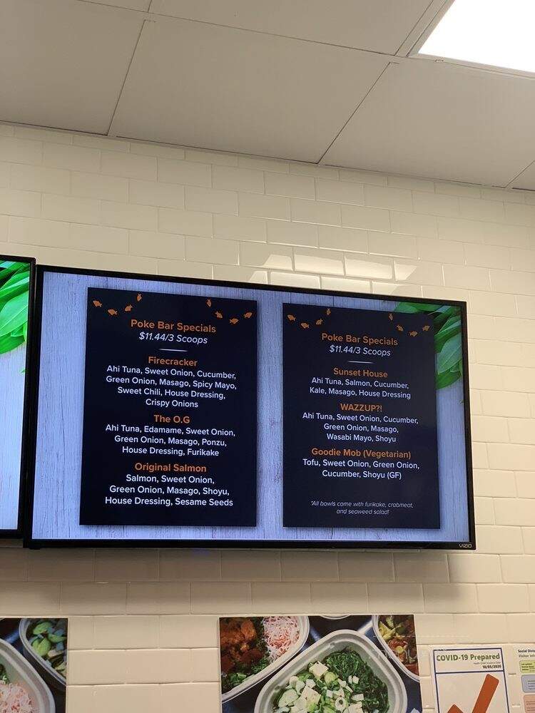 Poke Bar - San Jose, CA menu_pic