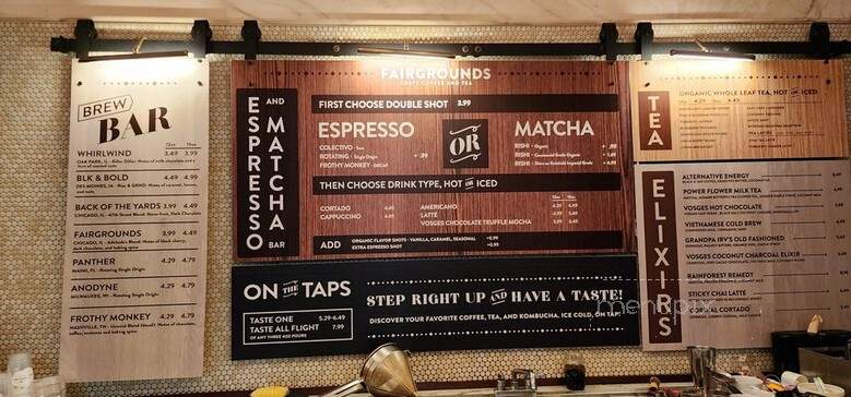 Fairgrounds Coffee and Tea - Chicago, IL menu_pic