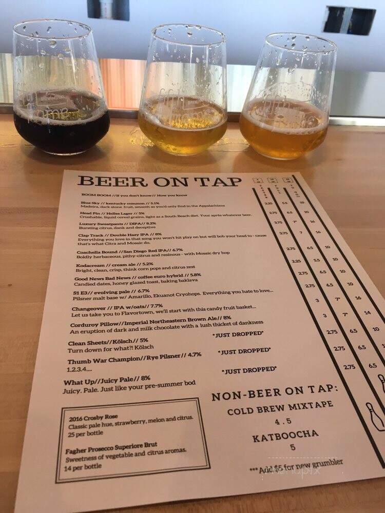 Fifth Frame Brewing - Rochester, NY menu_pic