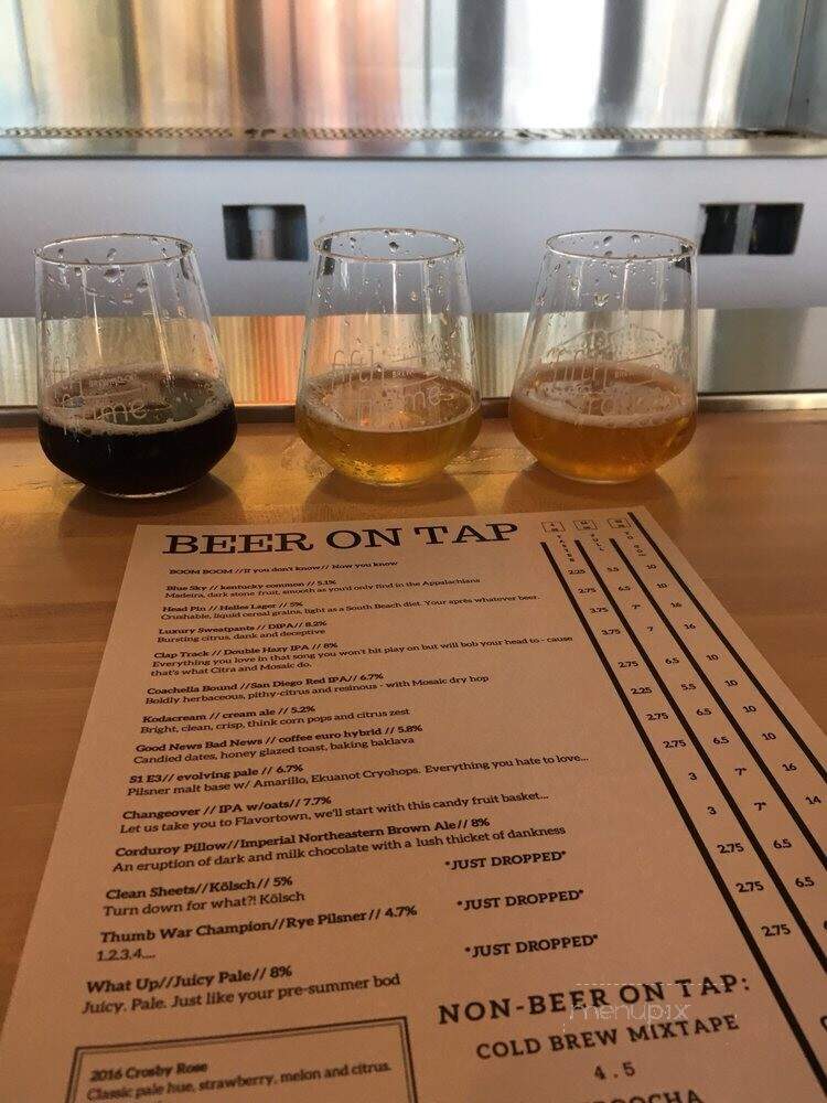 Fifth Frame Brewing - Rochester, NY menu_pic