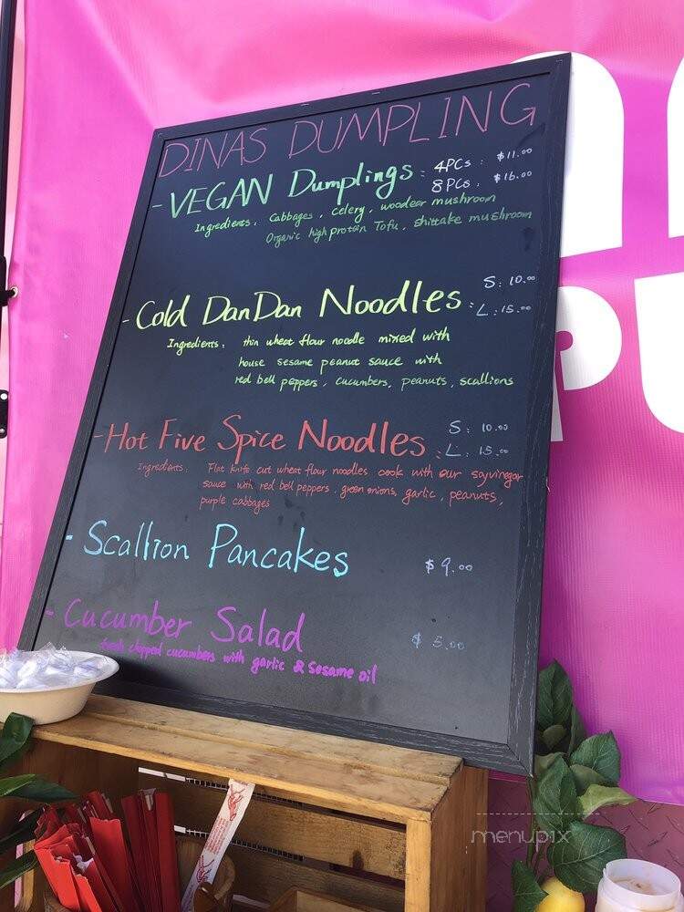 Dina's Dumpling - Pasadena, CA menu_pic