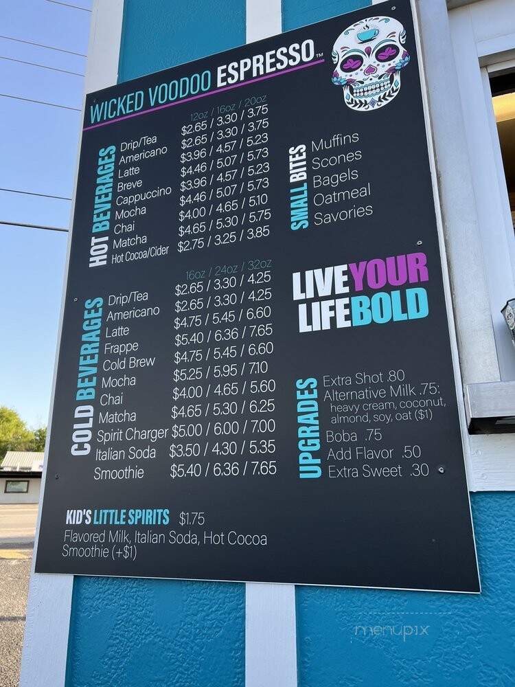 Wicked Voodoo Espresso - New Braunfels, TX menu_pic