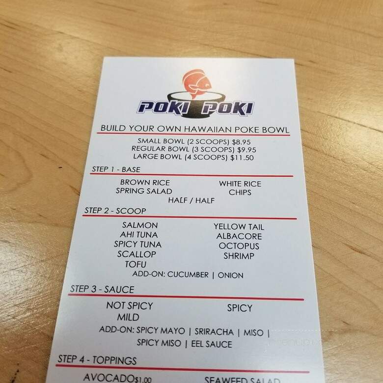 Poki Poki - Temecula, CA menu_pic
