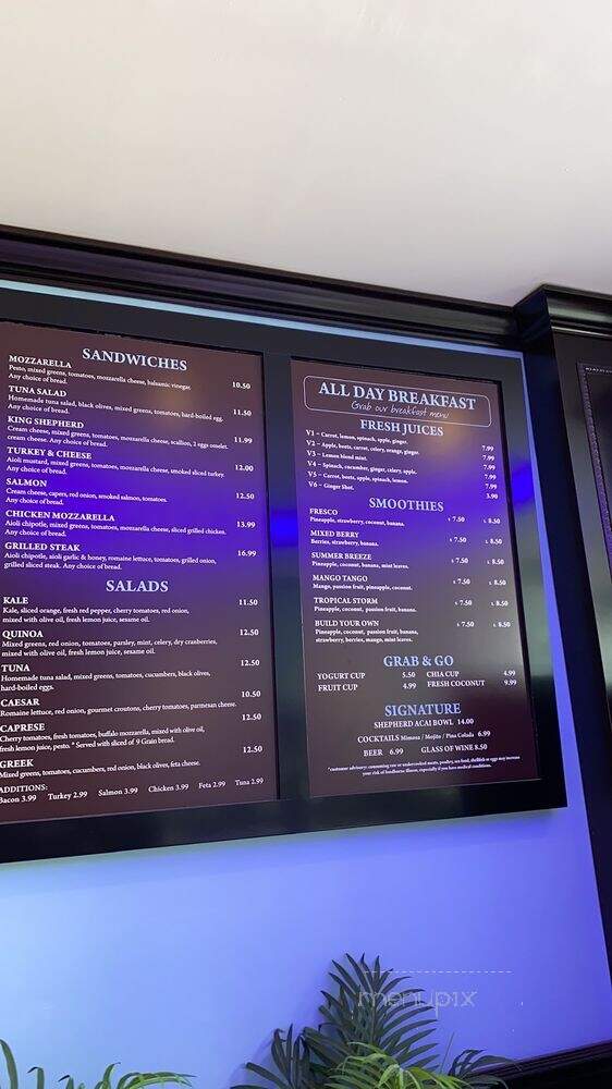 Shepherd Artisan Coffee - Miami Beach, FL menu_pic
