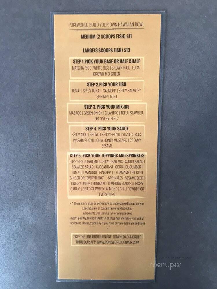 PokeWorld - Denver, CO menu_pic
