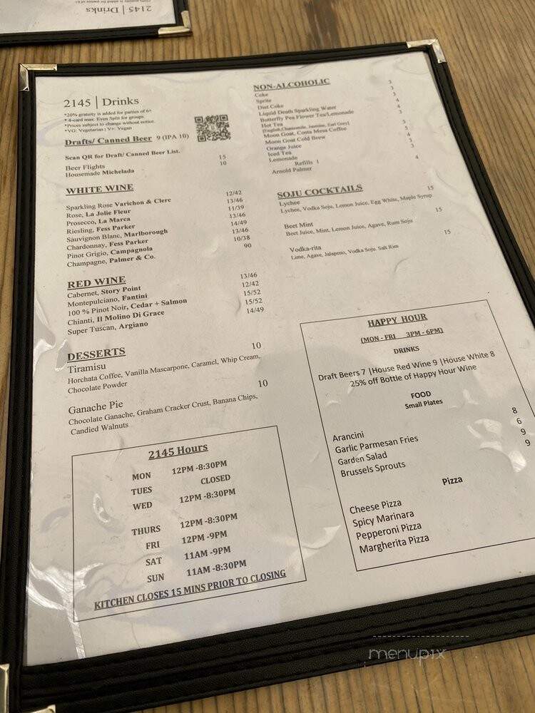 2145 Eat - Costa Mesa, CA menu_pic