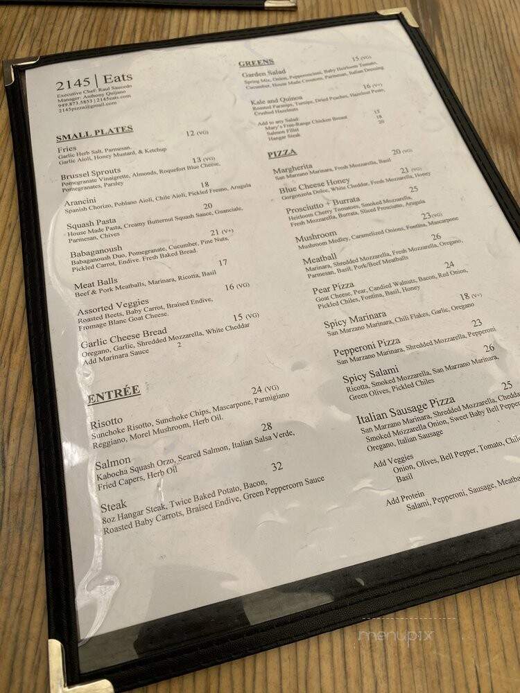 2145 Eat - Costa Mesa, CA menu_pic