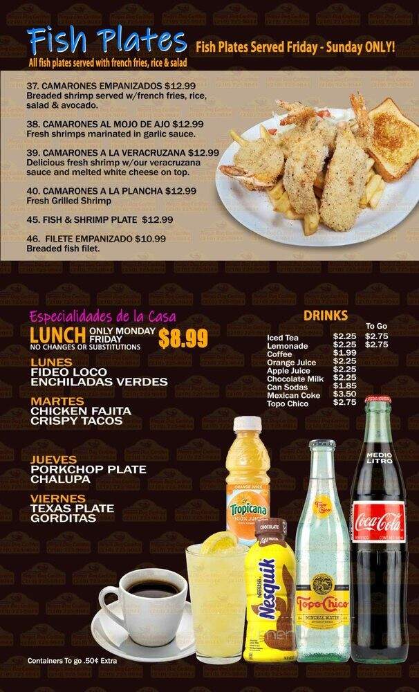 4 Missions Cafe - San Antonio, TX menu_pic