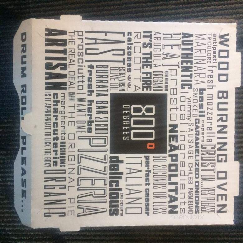 800 Degree Pizza - Los Angeles, CA menu_pic