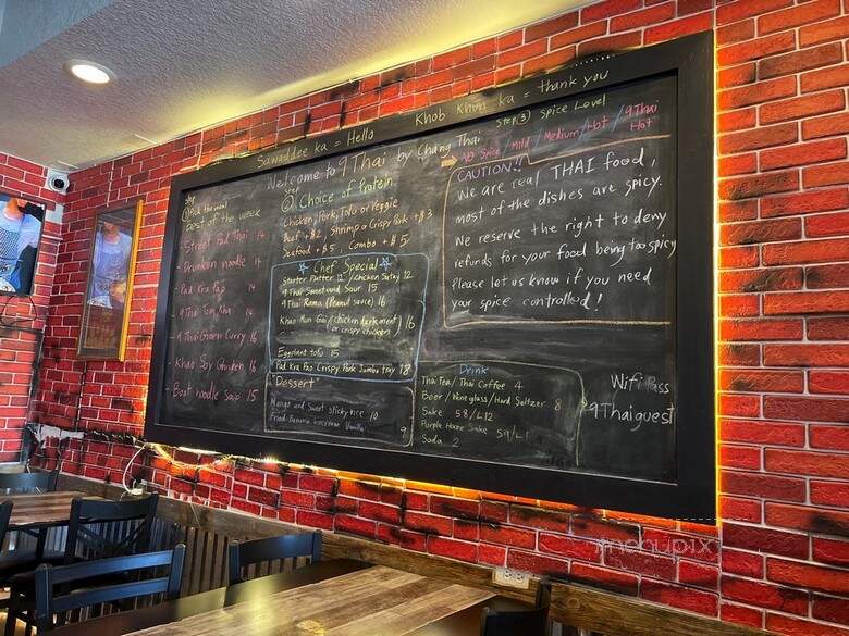 9Thai Restaurant - Denver, CO menu_pic